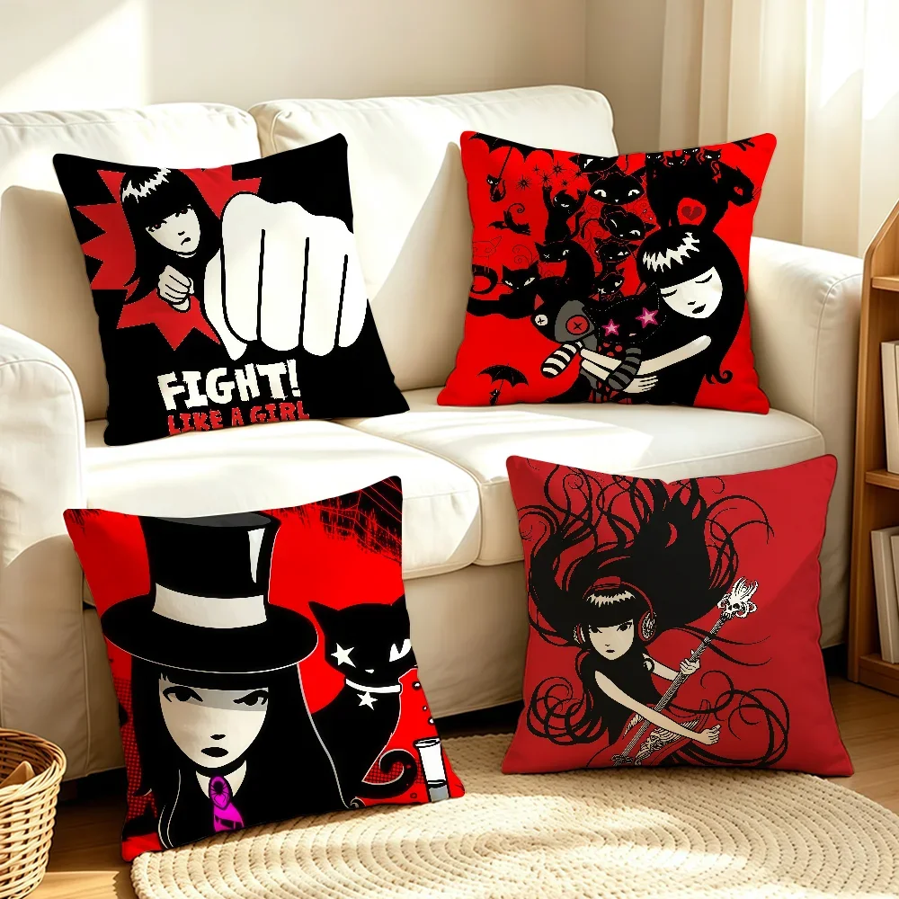 Book E-Emily the S-Strange-S cushion cover Soft Smooth Pillow Case Hidden Zipper Washable Decorative Couch Office Gift
