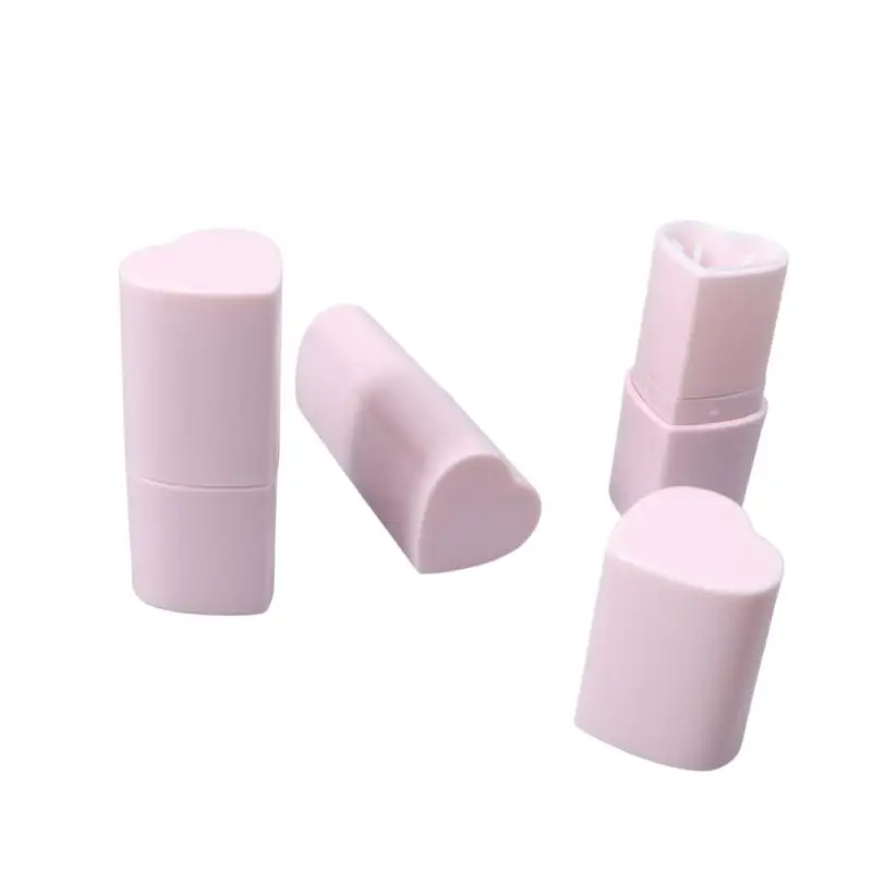 1 Stück leere Lippenstifthülsen in Herzform, glatte Oberfläche, robustes Kunststoffmaterial, ideal für DIY-Lippenbalsam-Bastelprojekte. – Detail 9