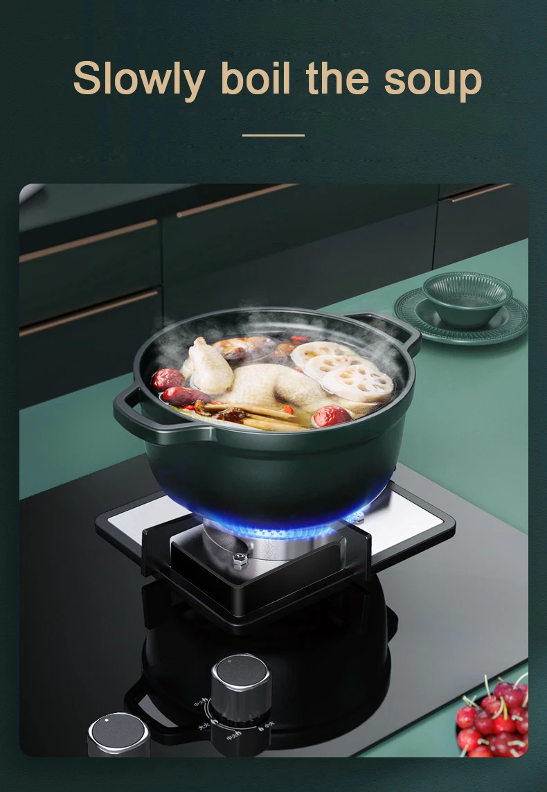 ダブルバーナー内蔵ガスコンロ - 家庭用キッチン向けセラミッククリスタルプレートクックトップ、高効率で安全機能付き