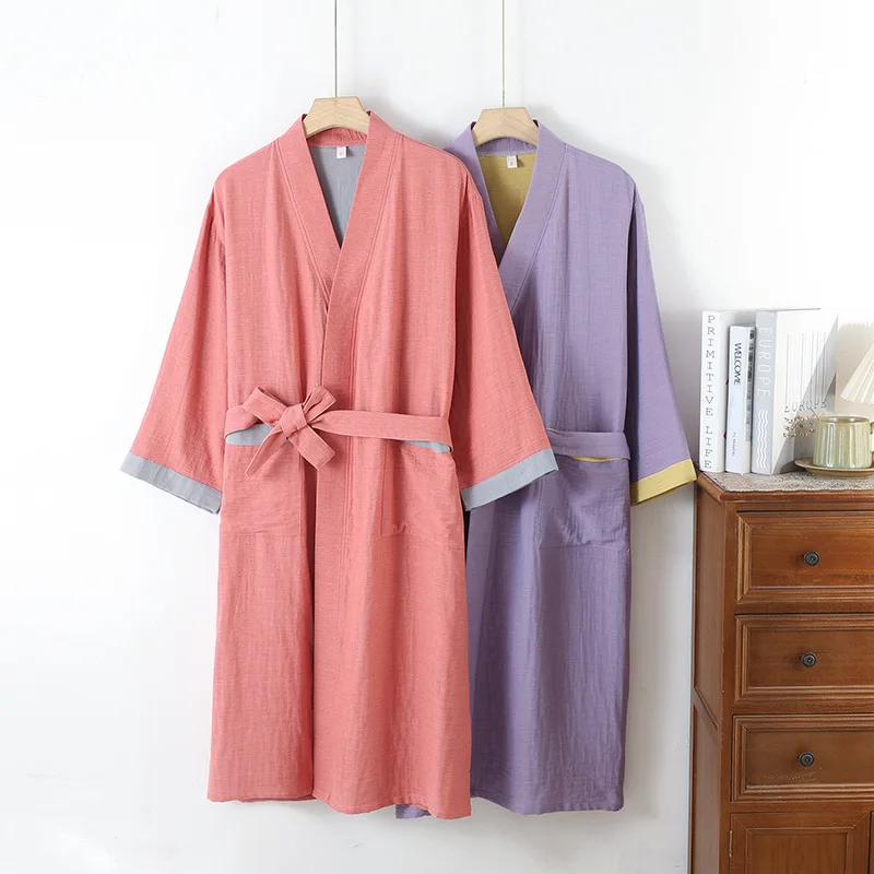 

Pure Cotton Robe Women's Clothing Sleepwear Night Wear For Ladies Nightie Spring Summer Bathrobe Female Dressing Gown