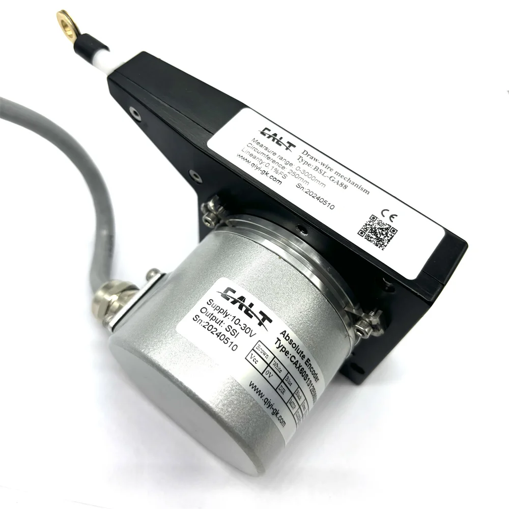 

CALT draw wire absolute encoder BSL-GA88+CAX60S1312E06SGB ssi output for forklift truck /agv