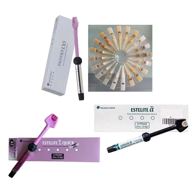 

Dental Composite Resin Filling Materials 2.0ml(3.8g)/Syringe ESTELITE Light Curing Restorative Dental Material Universal