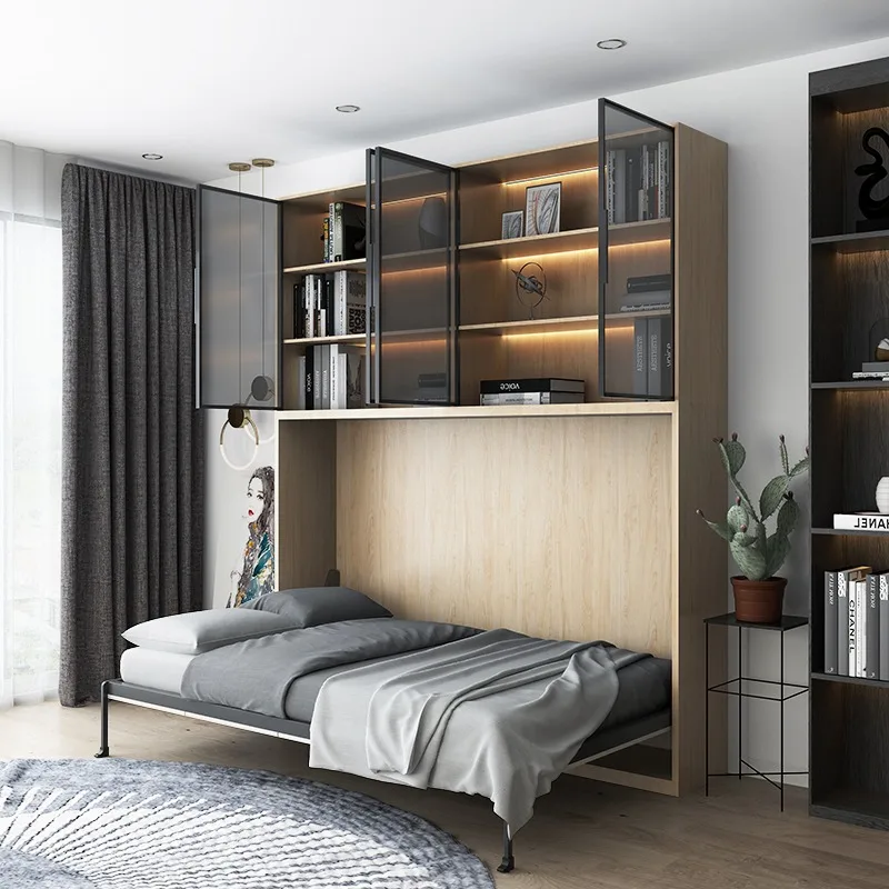 

Japanese Luxury Bed King Frame Aesthetic Cabinets Bed Multifunctional Storage Cama De Lujo Para Dormitorio Bedroom Accessories