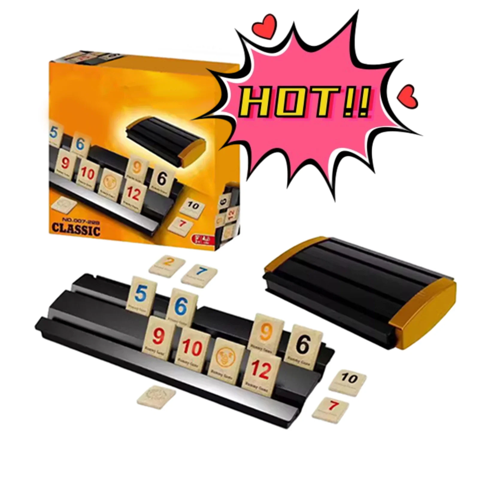 

No. 7-228 Deluxe Classic Numbers Game With Storage Case - Cube Edition Board Game Set, A Challenging & Organized Game For Adults