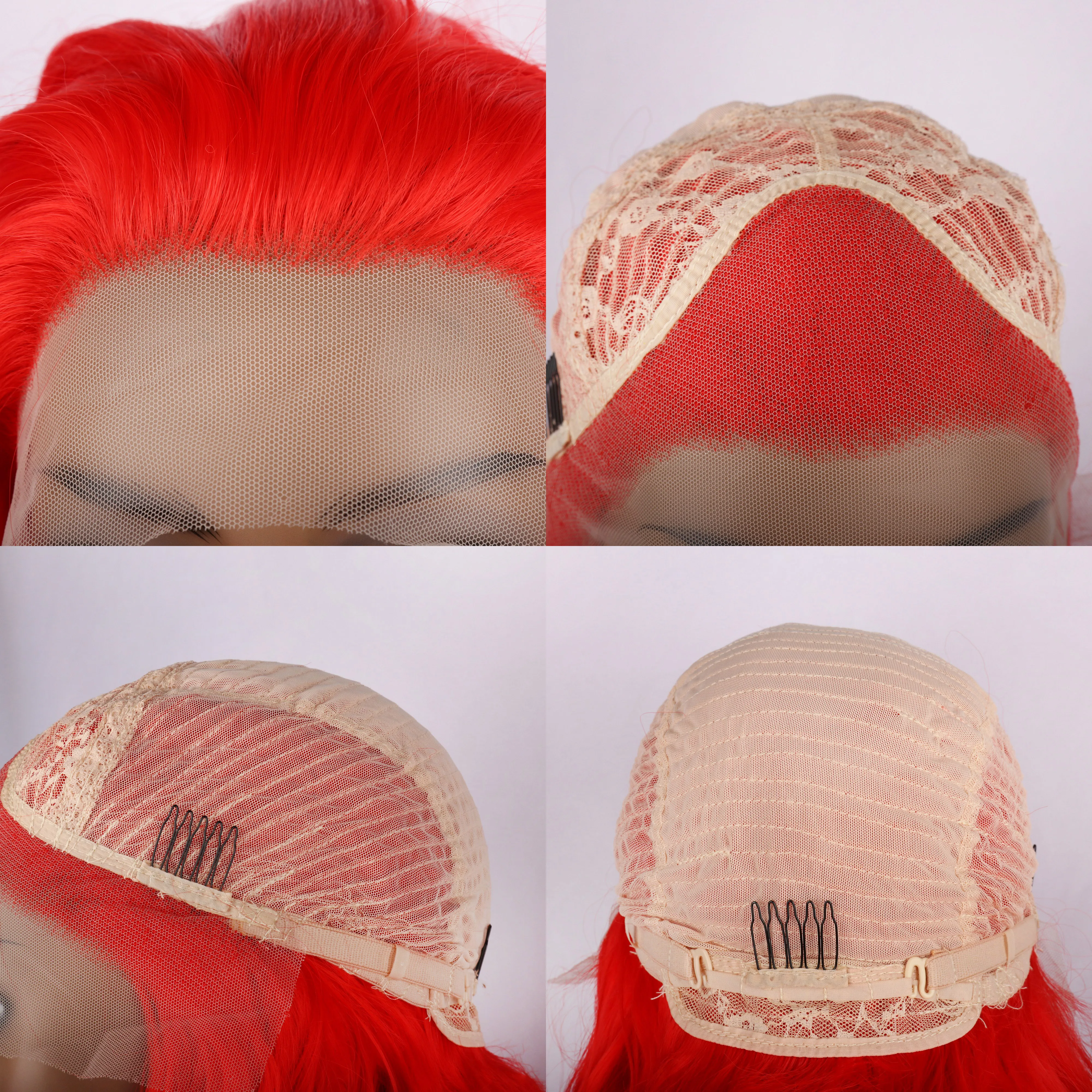 Oley Wig lurus modis renda sintetis Wig depan renda wanita oranye Wig renda 13X3 untuk wanita hitam rambut Cosplay penggunaan sehari-hari