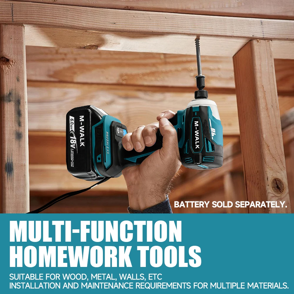 DTD172 تأثير محرك 1/4 بوصة فرش مفك كهربائي اللاسلكي 180N.m الحفر الكهربائية أدوات كهربائية ل ماكيتا 18 فولت بطارية دبوس