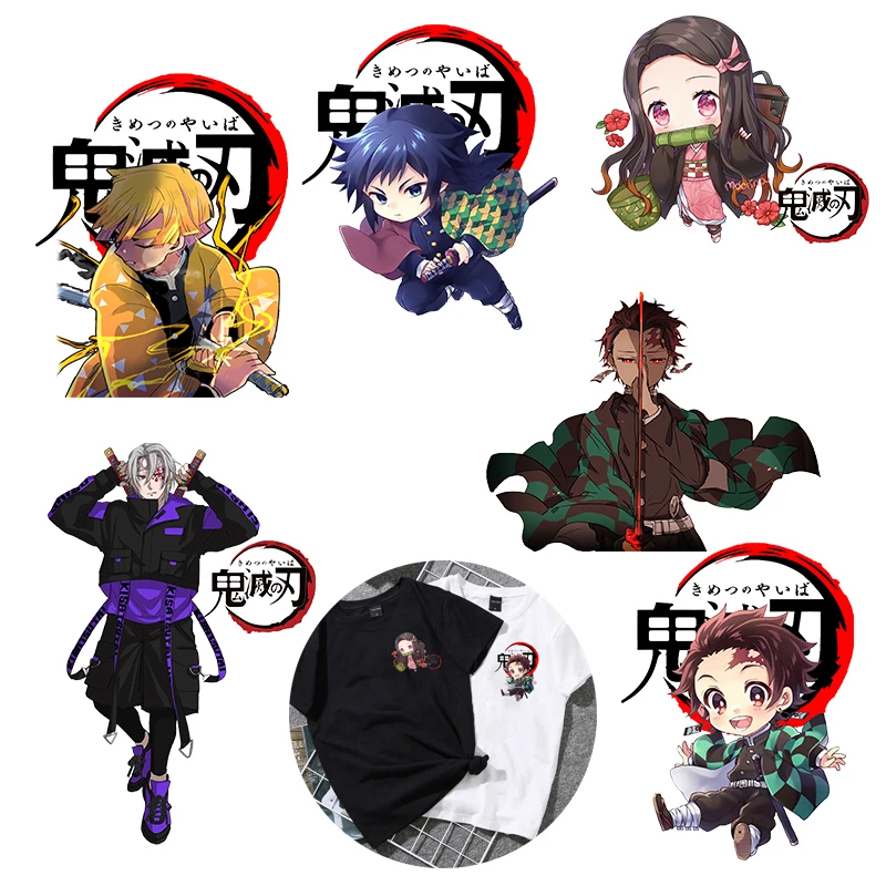 Anime Iron On Patches For Clothing A-level Washable Thermal Transfers Sticker On Clothes T-shirt Jeans Appliques