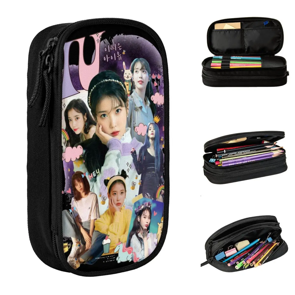 Creative IU Twice Pencil Cases Kpop Music Pencilcases Pen for Student Big Capacity Bag School Supplies Gift Stationery