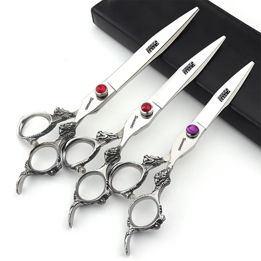 SHARONDS 6/7/7.5/8/9 Inch Professional Hairdressing Scissors Dragon Handle Design Barber Specificlied Shears Hair Cutting Tools