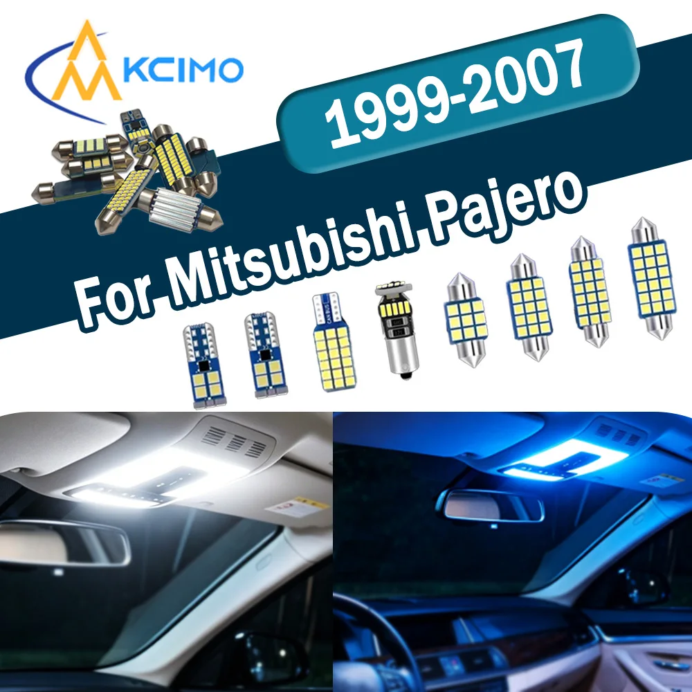 

Enhanced Brightness CANBUS No Error LED Interior Light Kit For Mitsubishi Pajero Shogun Montero io Pinin TR4 1999-2007 Bulbs Set