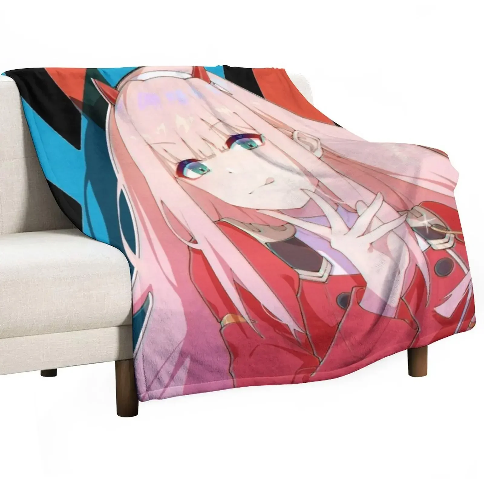 

Darling in the Franxx Anime Throw Blanket Shaggy Luxury Brand Personalized Gift For Sofa Thin Blankets