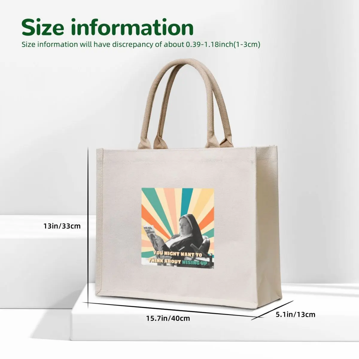Wise Up! Tote Bag Custom bag tote bag men shopping cart bags