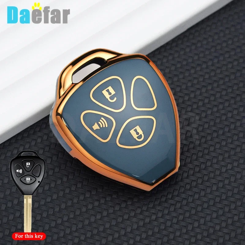 3 Buttons TPU Remote Car Key Case for Toyota Corolla Camry Avensis Reiz RAV4 Crown Avalon Venza Matrix Yaris