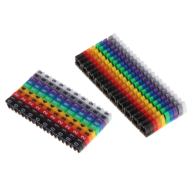 [New] Hot! 1PC Cable Markers Colourful C-Type Marker Number Tag Label For Wire 1.5/2.5/4/ 6mm²