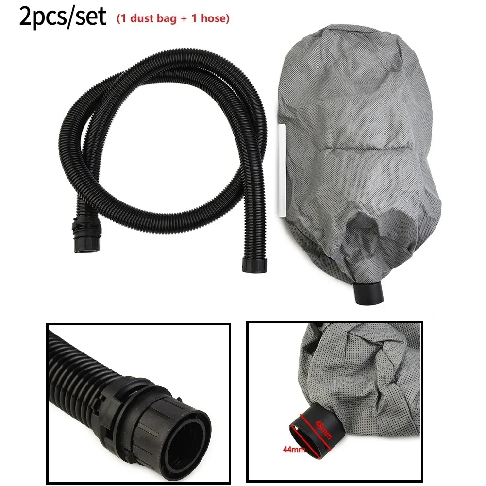 

Grinder Vacuum Bag Hose General Set Sander Dust Collection Bag Vacuum Cleaner Hose Tube 2M Dust-free Hose Fittings Adapter