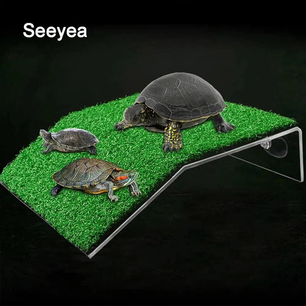 Turtle Basking Platform Simulation Turf Climbing Turtle Drying Table Aquarium Accessories Decoration