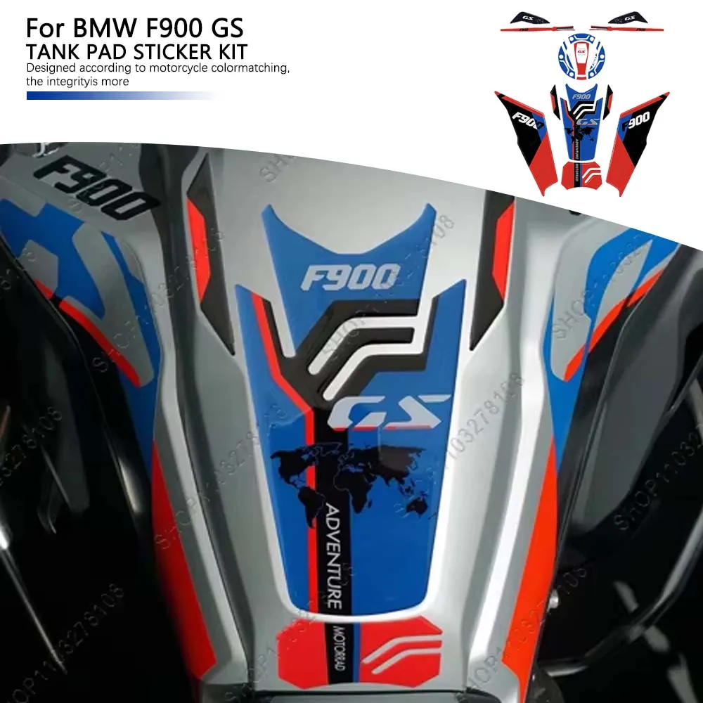 

For BMW F900GS F 900 GS Adventure 2024 3D Epoxy Resin Decorative Sticker Waterproof Motorcycle Tank Pad Protective Stickers Kit