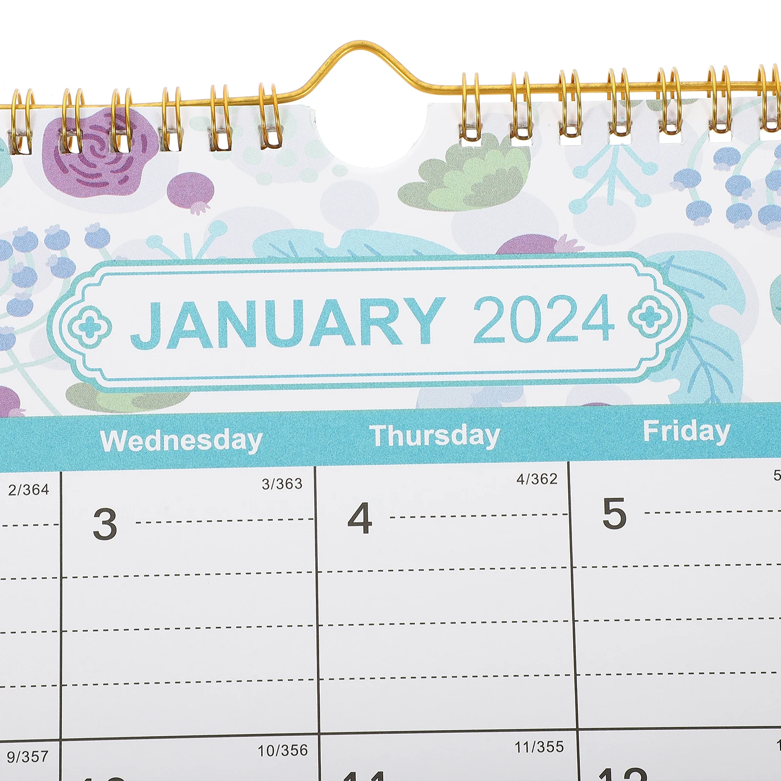 

English Calendar Desk 18 Months 2023-2024 Paper Monthly Planner Memo Pad Wall Hanging Office Household