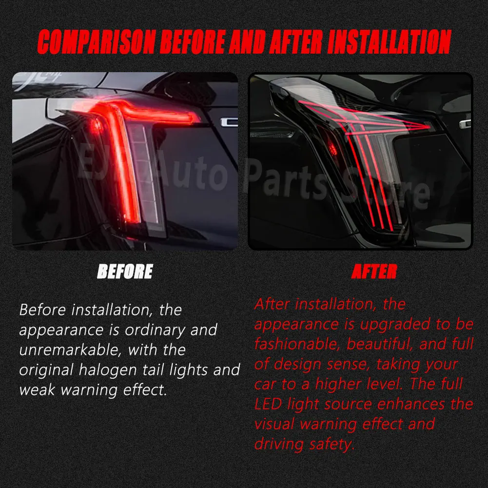 For Cadillac CT5 2020-2025 Taillight Assembly High-end Rear Tail Light Modification Spider Style Auto Lamp Accessories