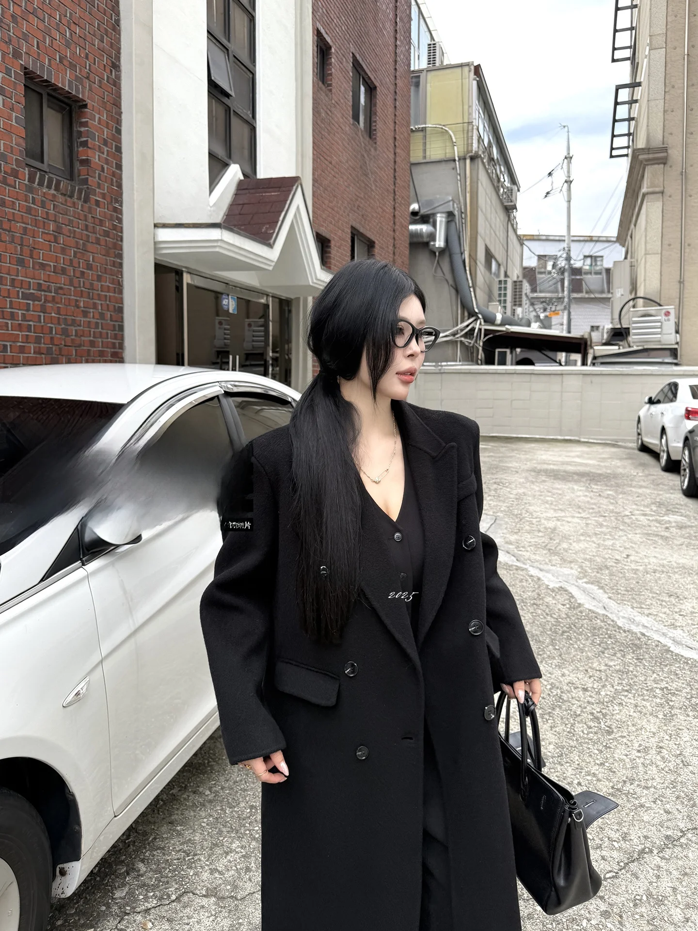 

Осенне-зимнее женское шерстяное пальто свободного кроя больших размеров в корейском стиле, удлиненное, с эффектом стройности, из утолщенной шерстяной смеси, верхняя одежда