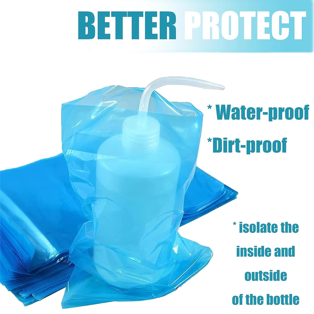 EMALLA Tattoo Bottle Bags 250pcs Clear Pink Blue White Tattoo Spray Bottle Wash Bottle Disposable Covers Tattoo Accessories