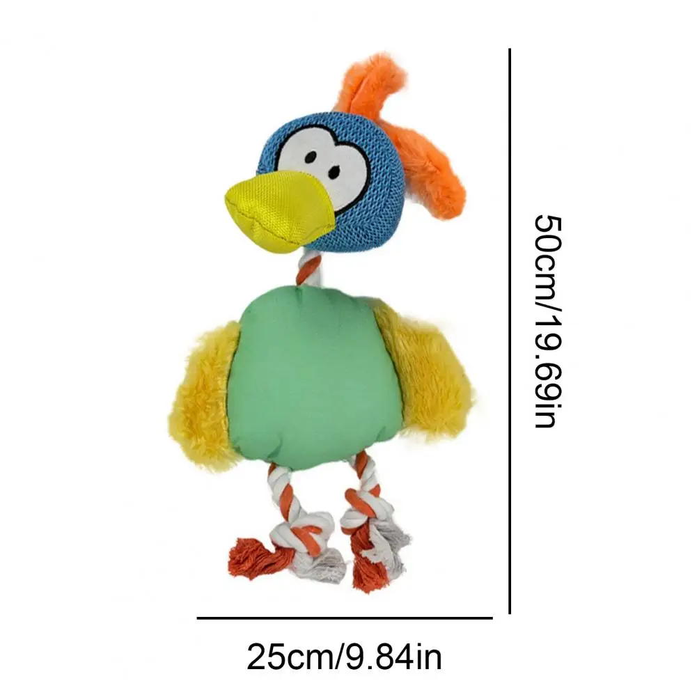 

Cute Animal Dog Toy for Small Medium Large Dogs Stuffed Cartoon Duck Shape Dog Dental Cleaning Tug Toy for Indoor Play