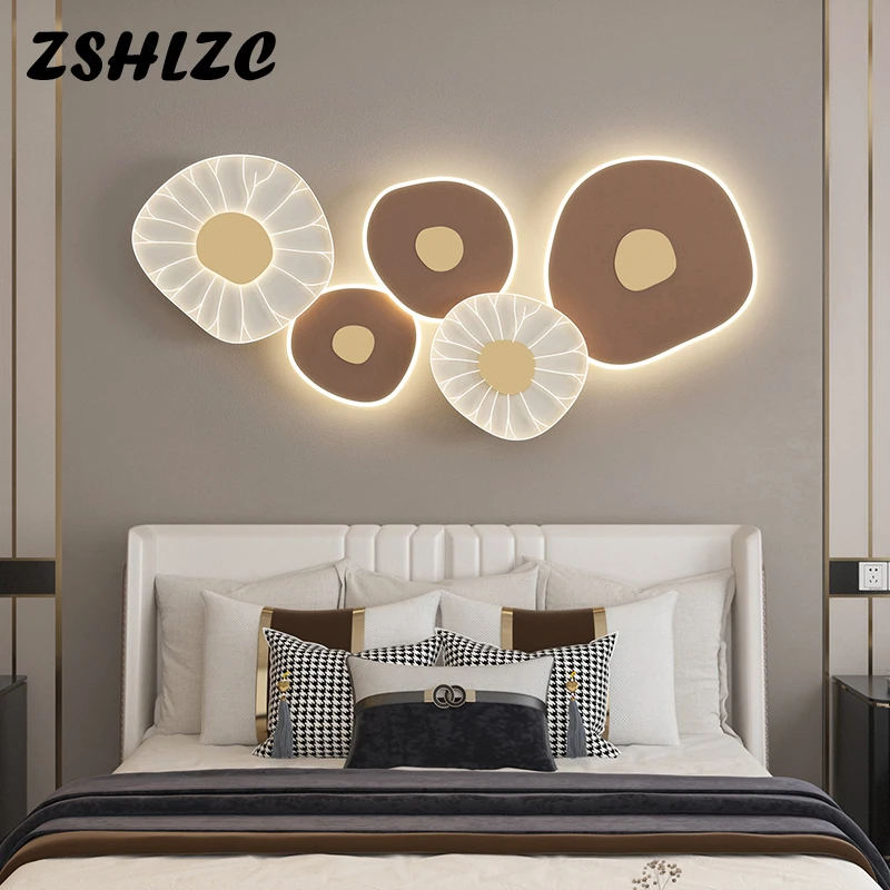 

Luxury Modern Led Wall Lamp Fixtures Nordic Art Wall Sconce Home Indoor Decor Backgrund Wall Light for Living room Bedroom Aisle