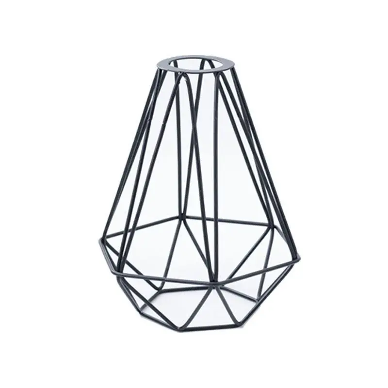 Creative Brick Iron Lampshade Simple Leisurely Chandelier Lamp Head Accessories Decoration Iron Polygon Metal Lampshade Dropship