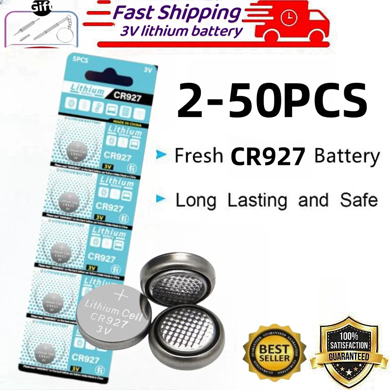 2-50pcs CR927 3V Lithium Battery 38mAh CR 927 For Remote Control Laser Light Toy Clock Watch Mouse DL927 BR927 Button Coin Cell