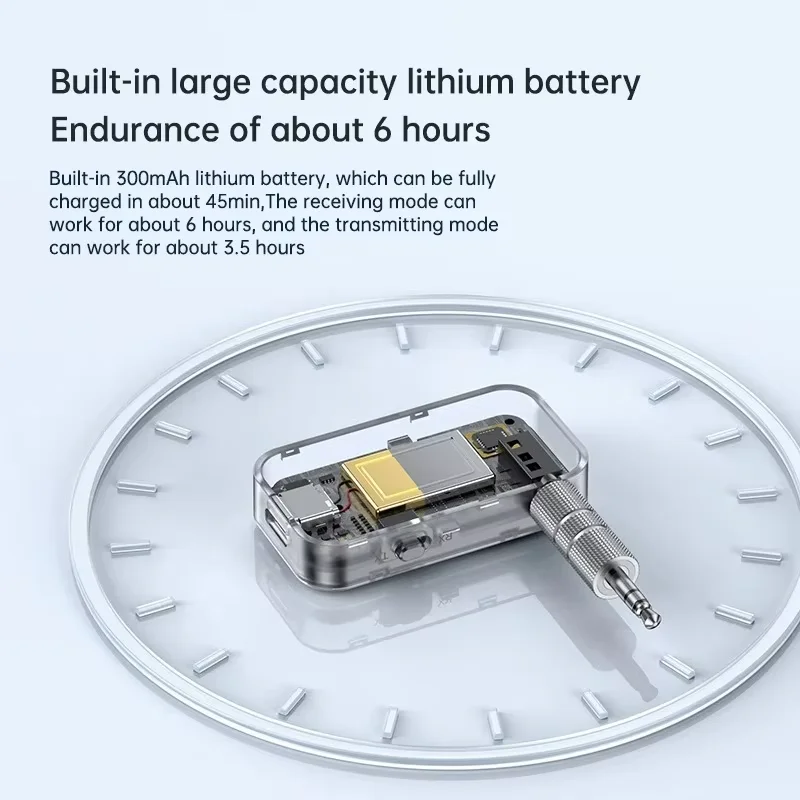 ترقية بلوتوث 6.0 جهاز ريسيفر استقبال وإرسال HiFi ستيريو الموسيقى سيارة AUX محول الصوت 3.5 مللي متر جاك مع هيئة التصنيع العسكري الاتصال لمجموعة السيارة