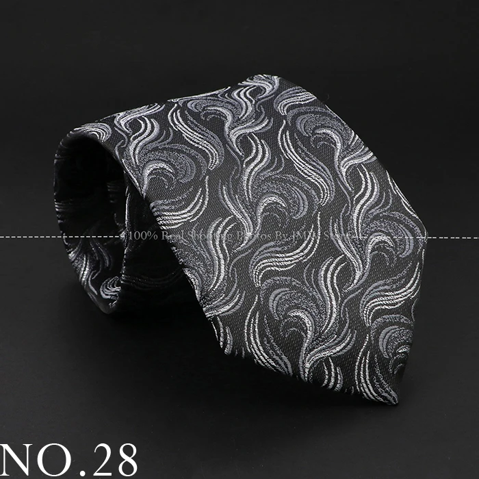 Neue Design Hochzeit Männer Krawatte Schwarz Solide Gestreiften Paisley Blume Krawatten Männer Business Dropshipping Bräutigam Kragen Zubehör Geschenk – Detail 28
