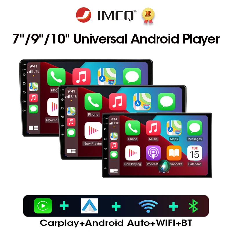 JMCQ 2 Din Android 12 4G NET 7/9/10.1 Inch Car Radio Multimedia Video Player 2Din Navigation GPS FM for Nissan Kia Honda VW