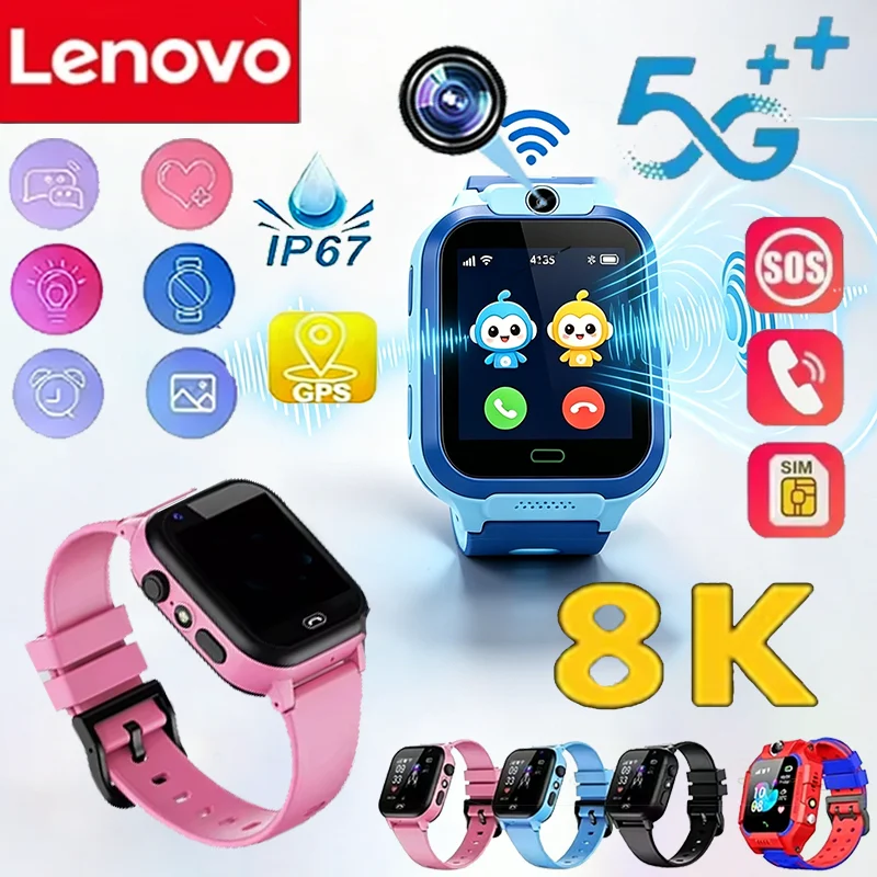 Montre intelligente Lenovo pour enfants étanche