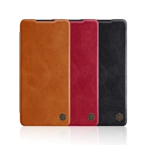 Nillkin Case For iPhone 7 8 Galaxy S20 Ultra S21 Plus A6 J5 2017 Xiaomi Mi 9 Huawei P20 Pro Mate 10 LG 5 LG 4 Qin Leather Case