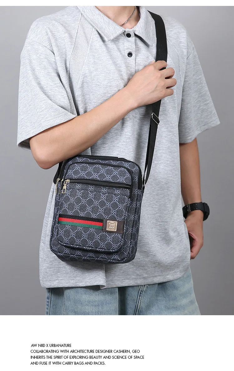 Herren-Umhängetasche, mehrschichtig, große Kapazität, wasserdicht, Oxford-Material, lässig, für Business, Schultertasche, Messenger-Tasche für Reisen und den täglichen Arbeitsweg – Detail 29