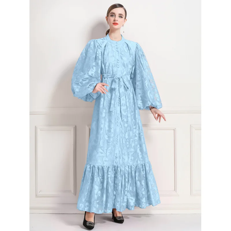 

Настраиваемая кружевная юбка больших размеров 9928 из полиэфирного волокна с широкой талией для женщин среднего возраста, модная уличная одежда