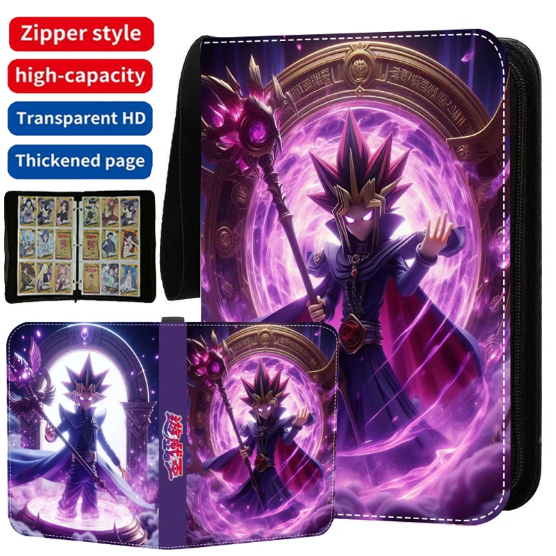 

900Pcs 4/9 Pocket Anime Yu Gi Oh Card Binder Book Zipper PU Leather Cards Album Display Game Cards Collection Kids Toy Gift