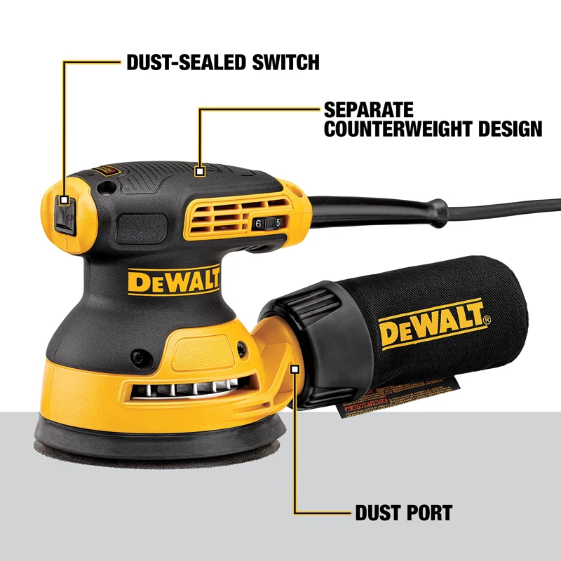 Imagem -02 - Dewalt-lixadeira Orbit Random Velocidade Variável Ferramentas Elétricas Dwe6423 20volts 5