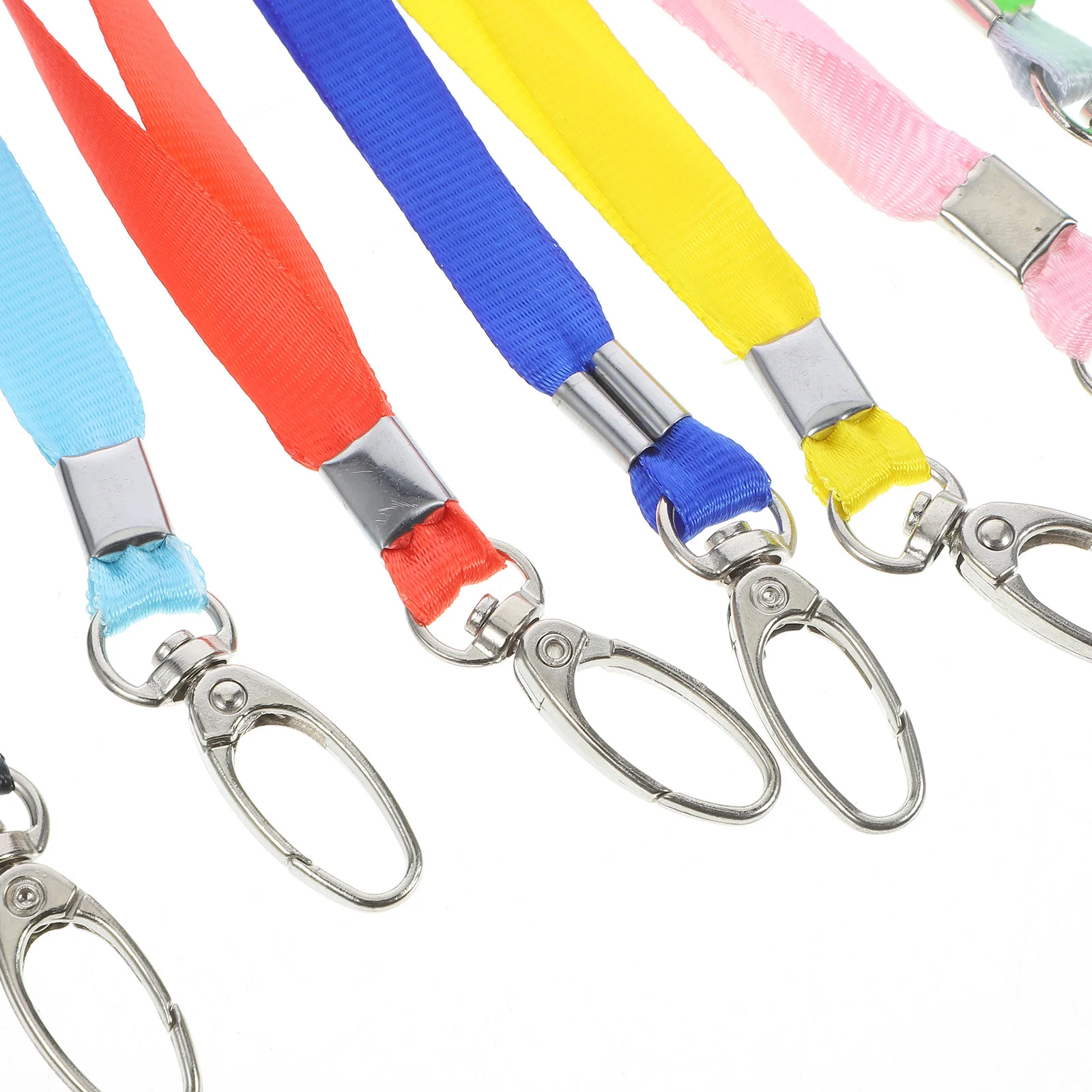

12pcs Metal Hook Id Lanyard Chinlon Lightweight Badge Holder For Office Nurse Worker Name Tag Card Holder Multi-Function