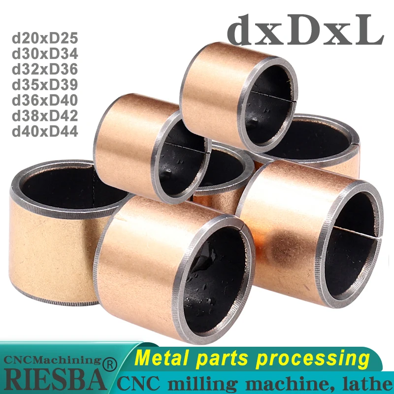 SF-1 Composite Copper Sleeve Oil-free Self-lubricating Bearing Inner Diameter 20 30 32 35 36 38 40mm Bushing Small Bushing