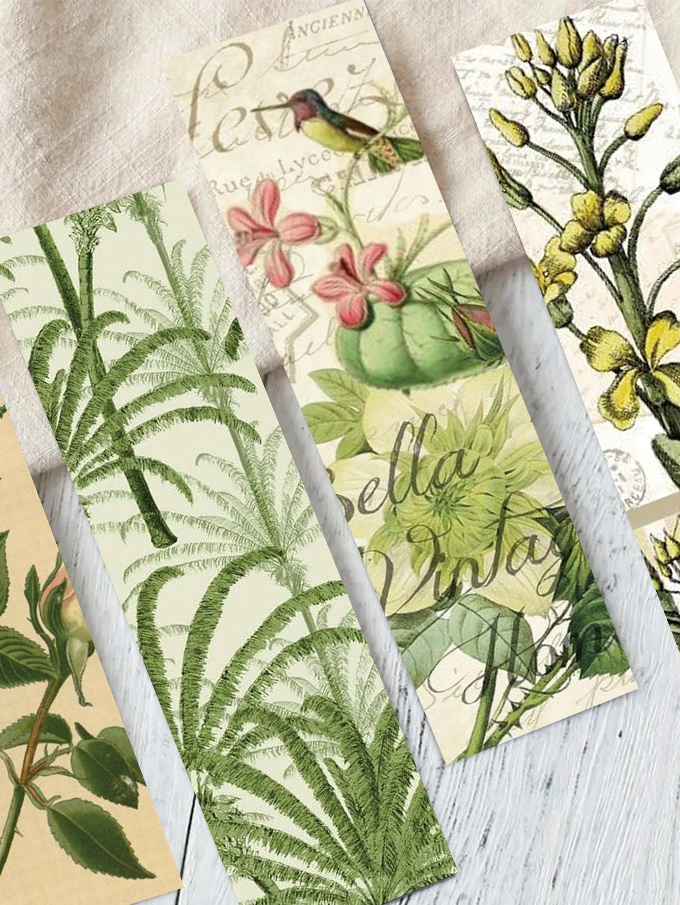 Marcapáginas de plantas frescas pequeñas, tarjeta de papel creativa verde Tipsy, Página de lectura multifuncional, Tarjeta de Marca de libro, tarjeta de mensaje diy, 30 piezas