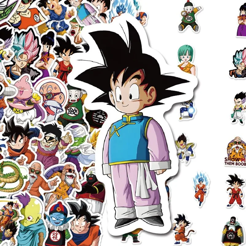 60pcs Anime Dragon Ball stickers cartoon luggage notebook planner creative waterproof decorative stickers children's toy gift