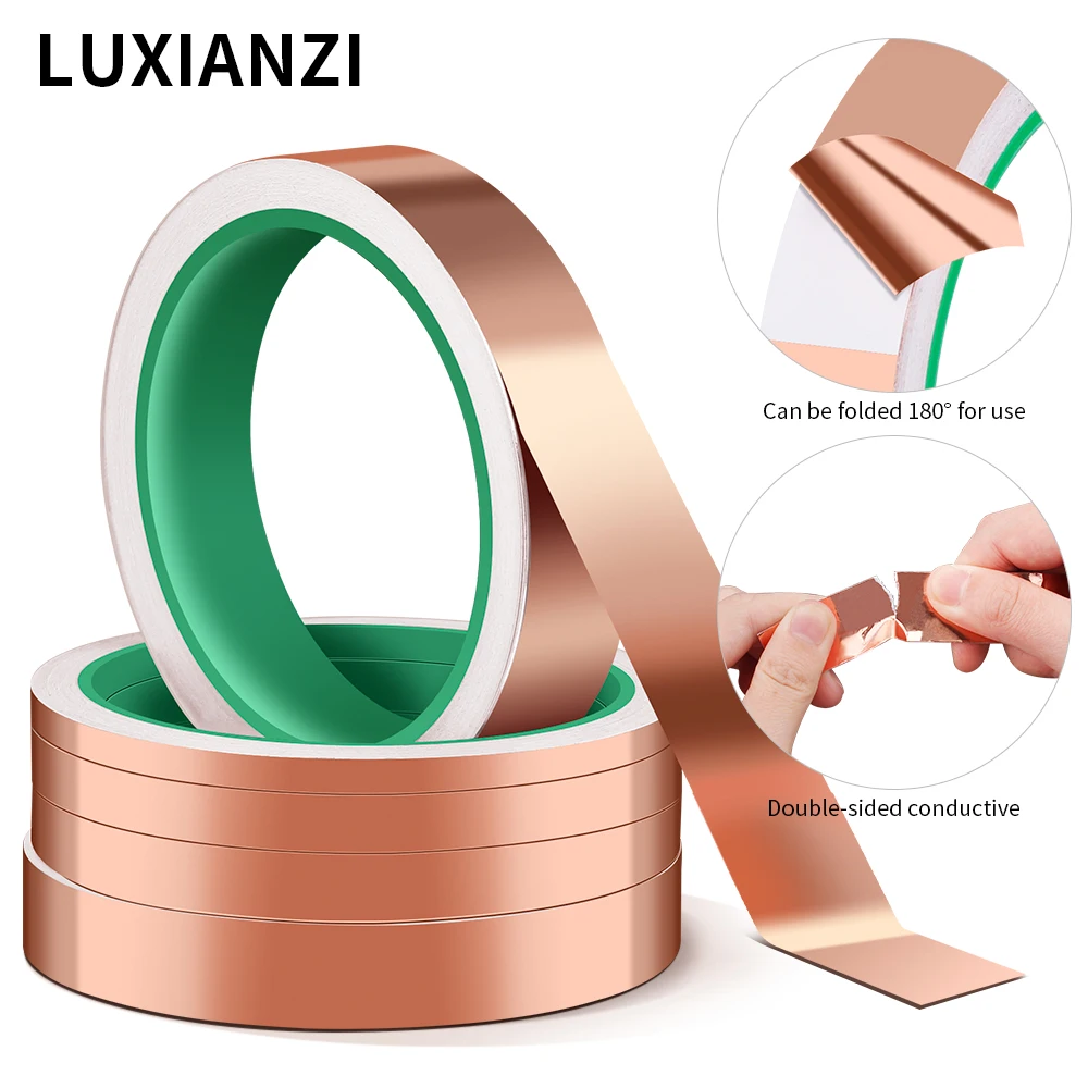 LUXIANZI 10M/Roll Double Side Transfer Tape For Chip PCB LED Strip Heatsink 5/8/10/15/20mm Thermal Conductive Adhesive Tapes