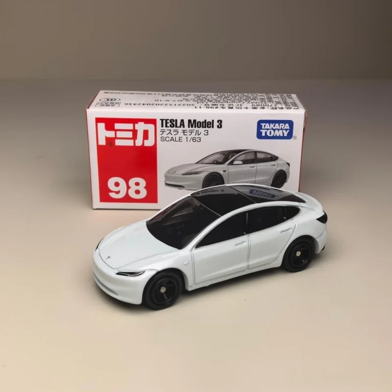 Takara Tomy Tomica No. 28 Tesla Model Y No. 98 Tesla Model 3 Premium 41 Cyber Truck Alloy Car Model Replica Series Gifts Toys view 6
