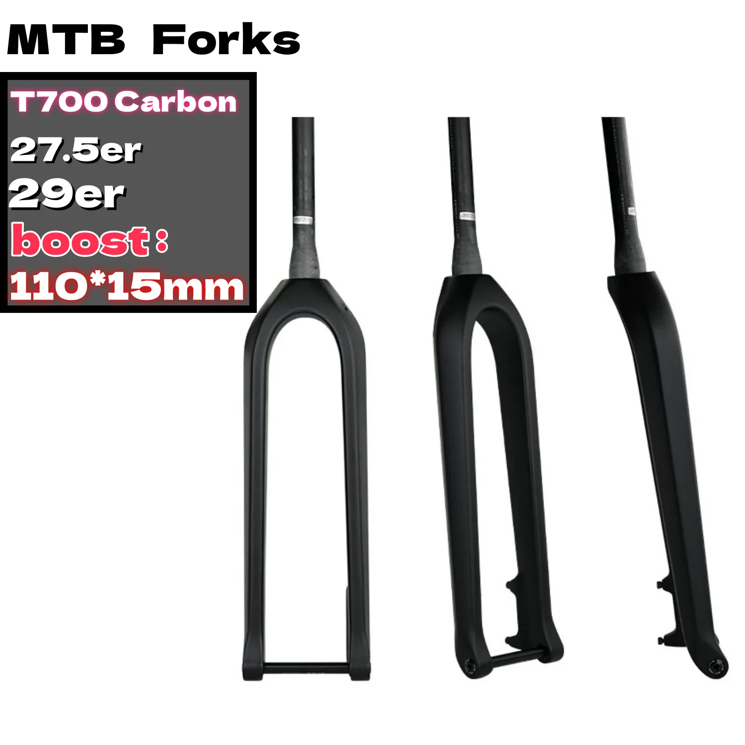 

STLF 2025 НОВАЯ версия вилки MTB, полностью карбоновая передняя вилка для велосипеда FK015 29ER * 2,8 дюйма, 110*15 мм, вилка для горного велосипеда BOOST, 690 г