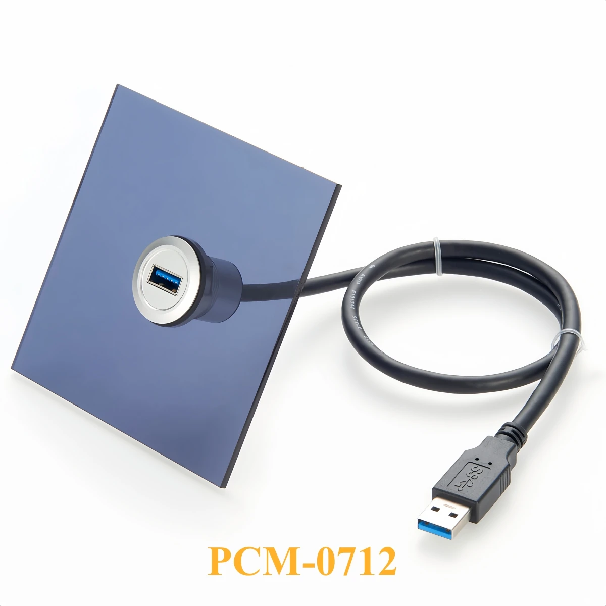 High speed USB 3.0 USB3.0 Male to Female Flush Mount Panel Extension Cable with Aluminum Alloy Shell for Car Dashboard 0.3m
