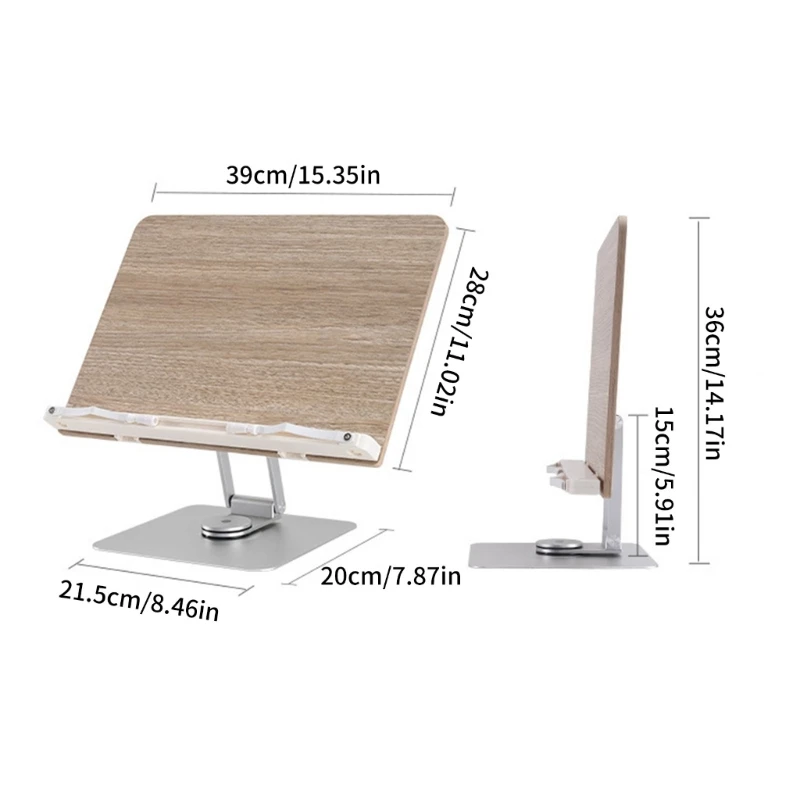 Многофункциональная настольная подставка для чтения, металлическая и деревянная подставка для ноутбука, подставка для книги