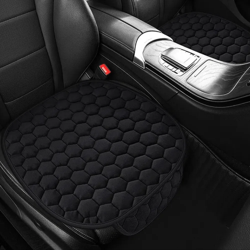 Comfortable Thickened Car Seat Cushion Short Plush Front Single Seat Car Plush Seat Warm Anti-Freezing Square Cushion Car