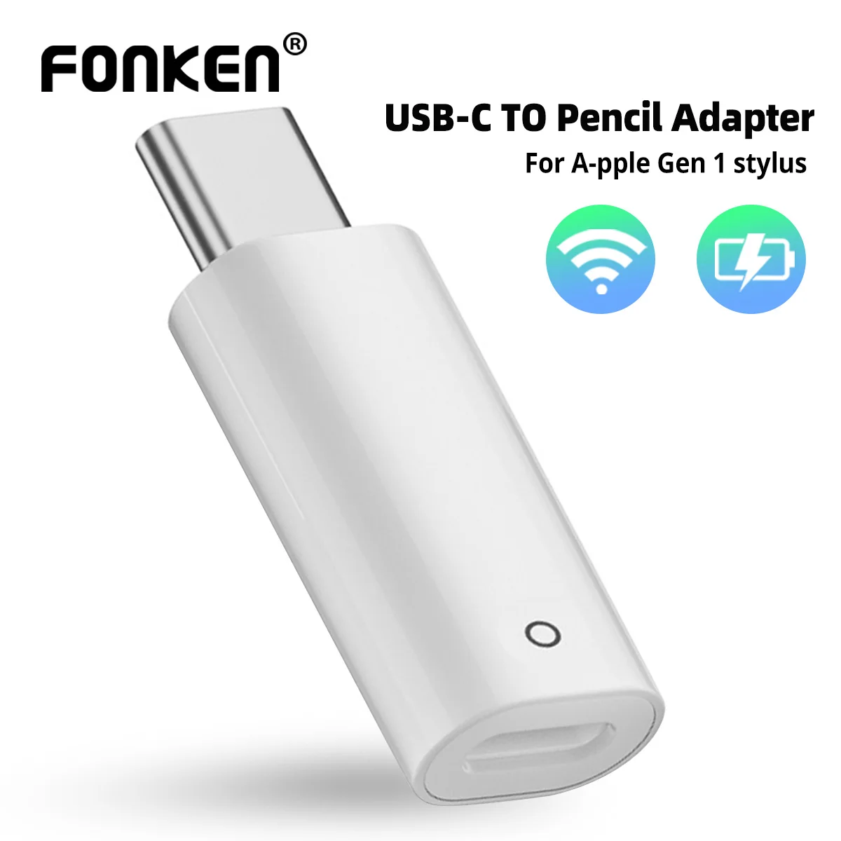 محول قلم رصاص USB C لقلم Apple الجيل الأول من النوع c إلى محول شاحن IOS iPencil Dongle موصل لجهاز iPad 10 Gen