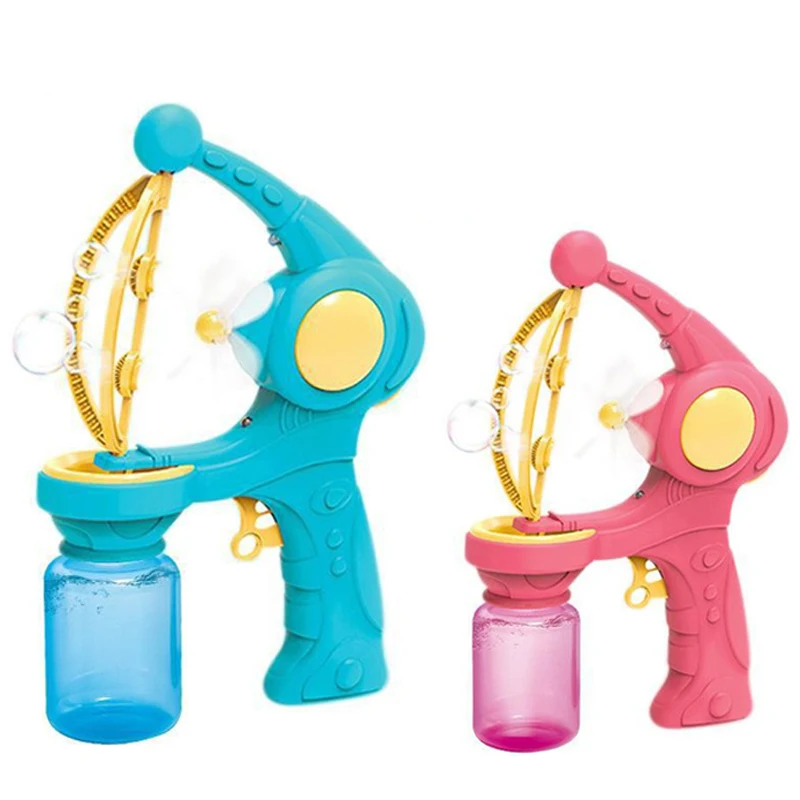 New Big Bubble Gun Kids Automatic Bubble Machines Cartoon Fans Bubble Maker Machine bolle di sapone Blower giocattolo all'aperto per bambini